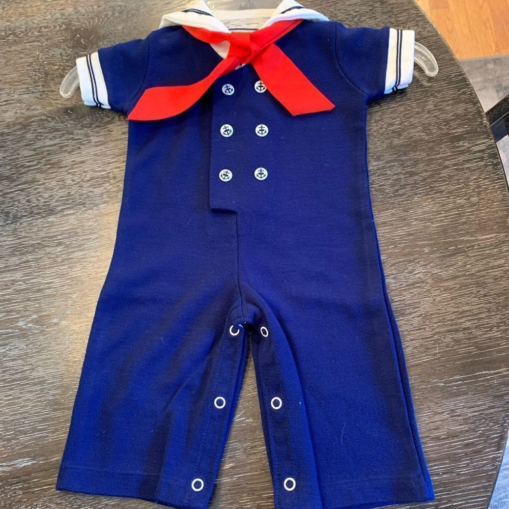 Vintage Boys Cracker Jack Knit Jumper sz 12 mo